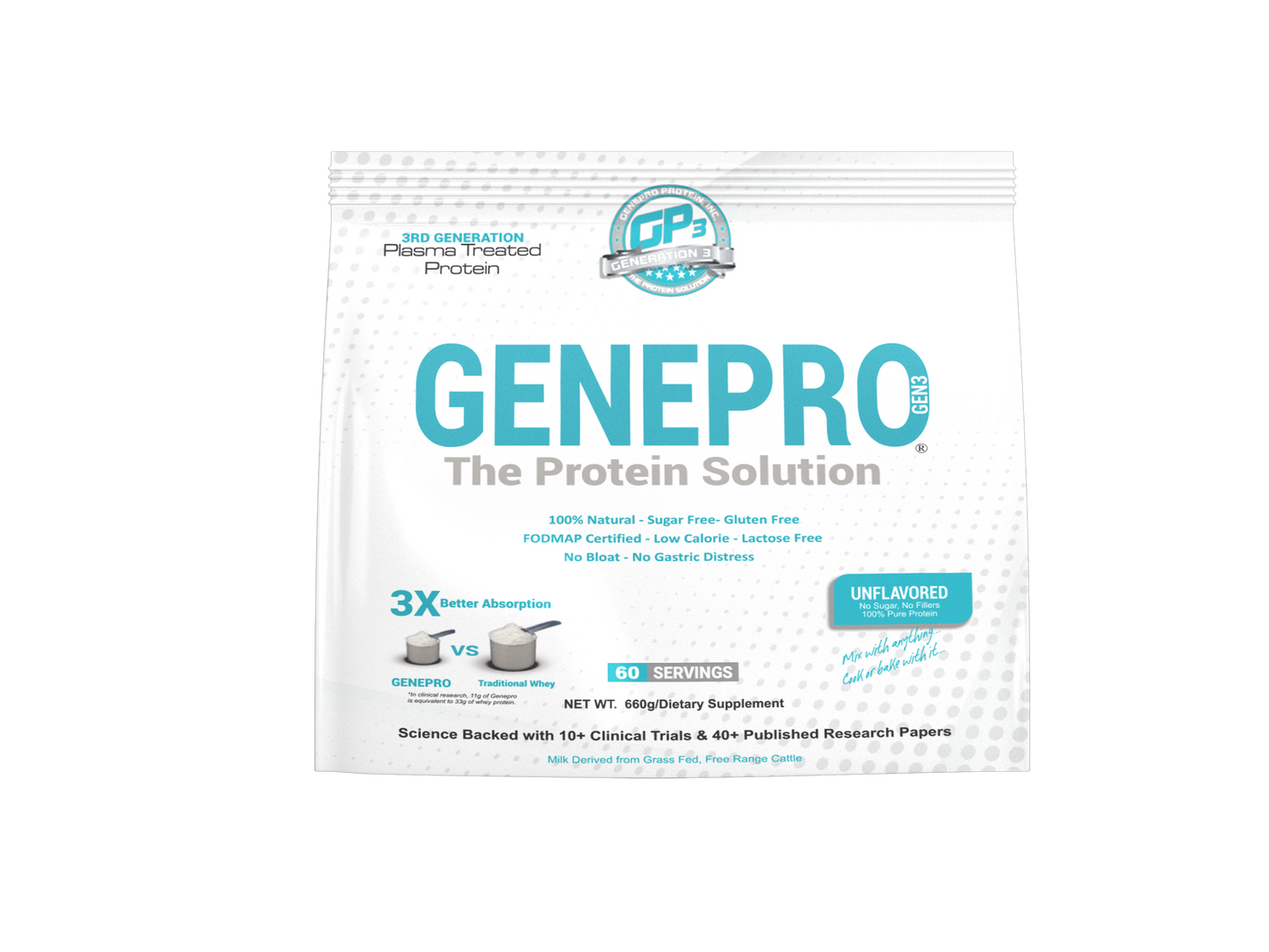 GENEPRO G3 100% PROTÉINE SANS SAVEUR (l'original mais meilleur)