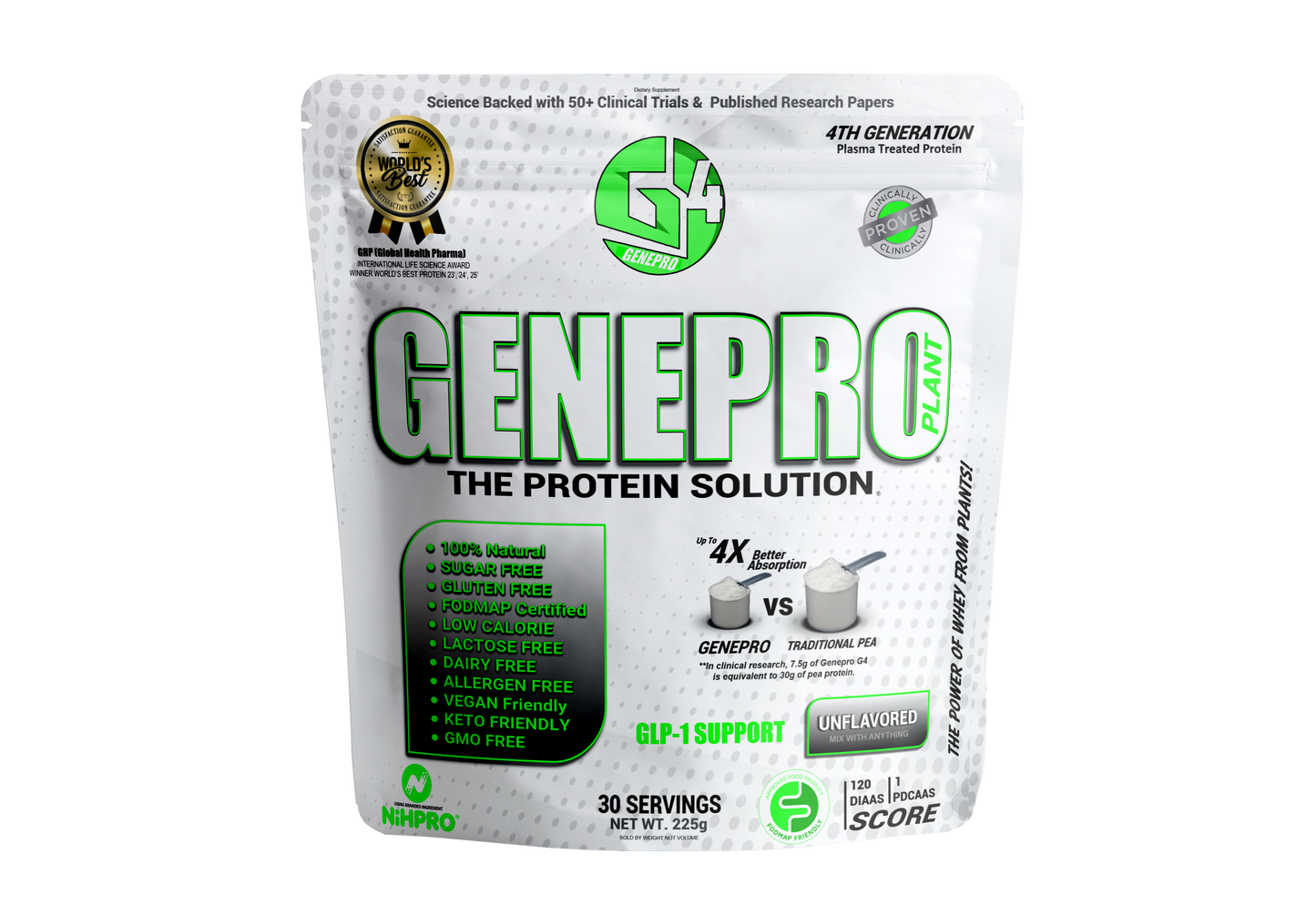 GENEPRO GENERATION 4 PLANT PROTEIN - UNFLAVORED 30 Serving